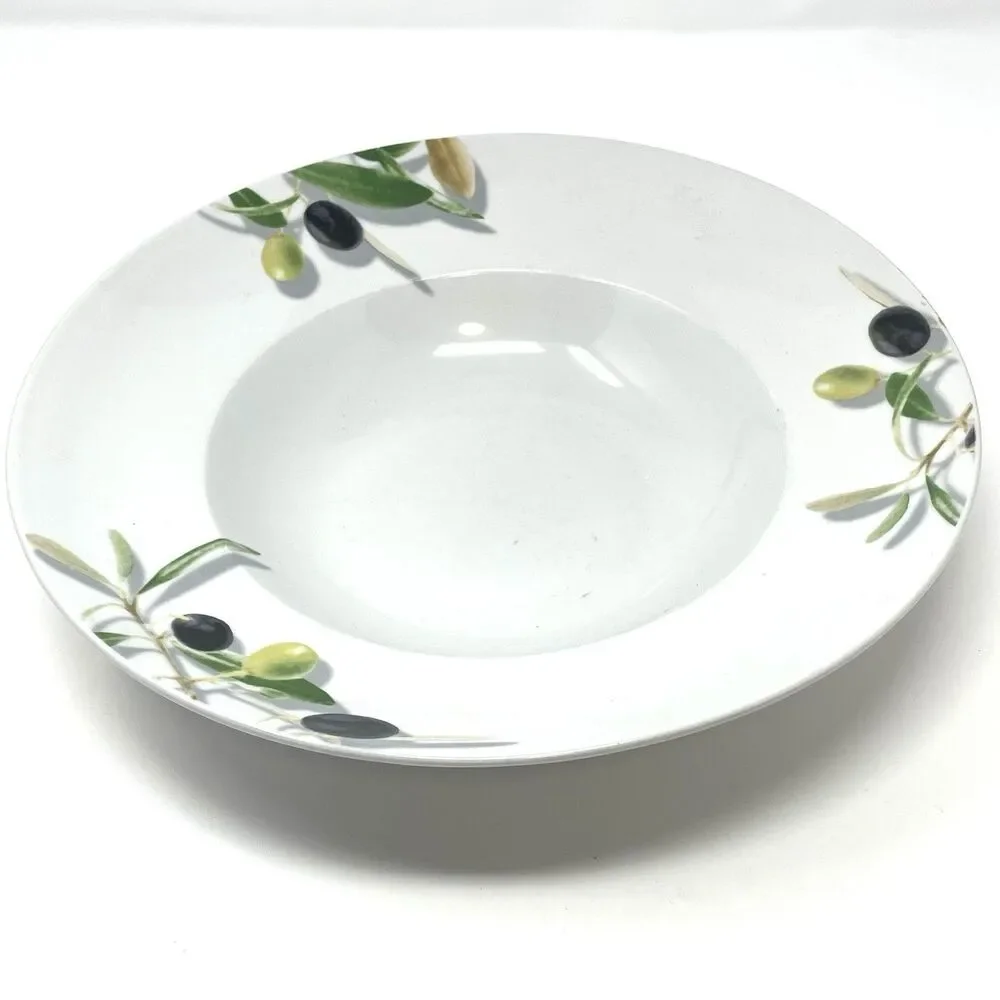Gibson Meritage Wide Rim Serving‎ Bowl Olive Pattern 12